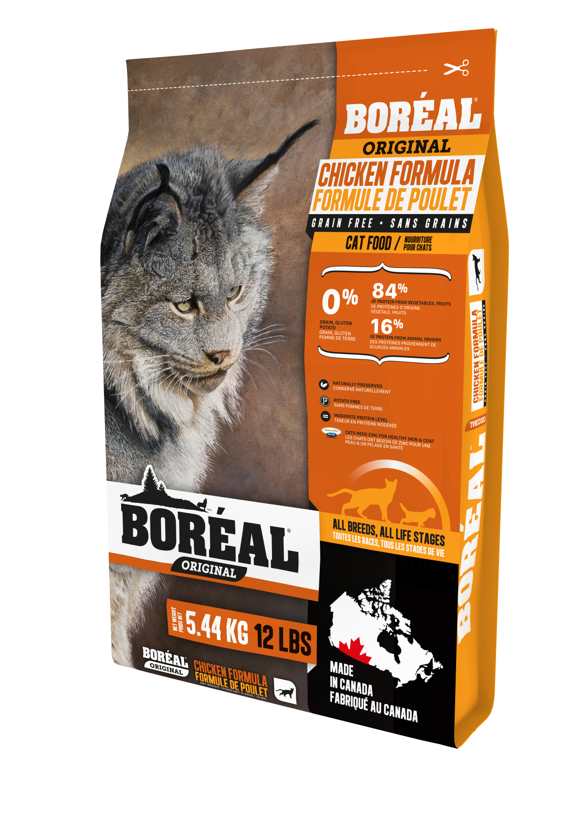 BOR AL ORIGINAL CHICKEN GRAIN FREE CAT FOOD Bright Eyes Bushy