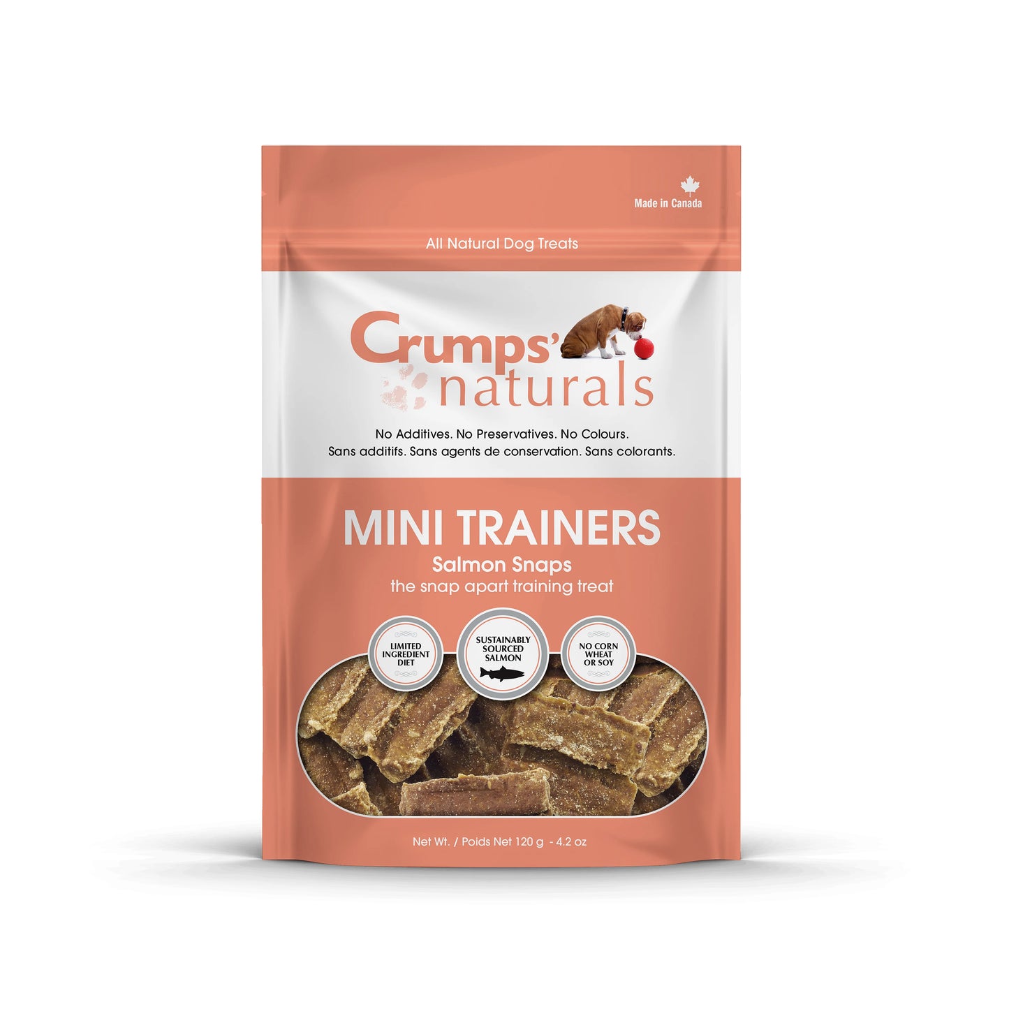 CRUMPS NATURALS SALMON SNAPS MINI TRAINER DOG TREATS