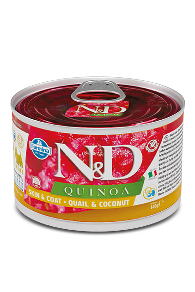 FARMINA N&D QUINOA FUNCTIONAL - SKIN & COAT QUAIL WET FOOD FOR DOGS