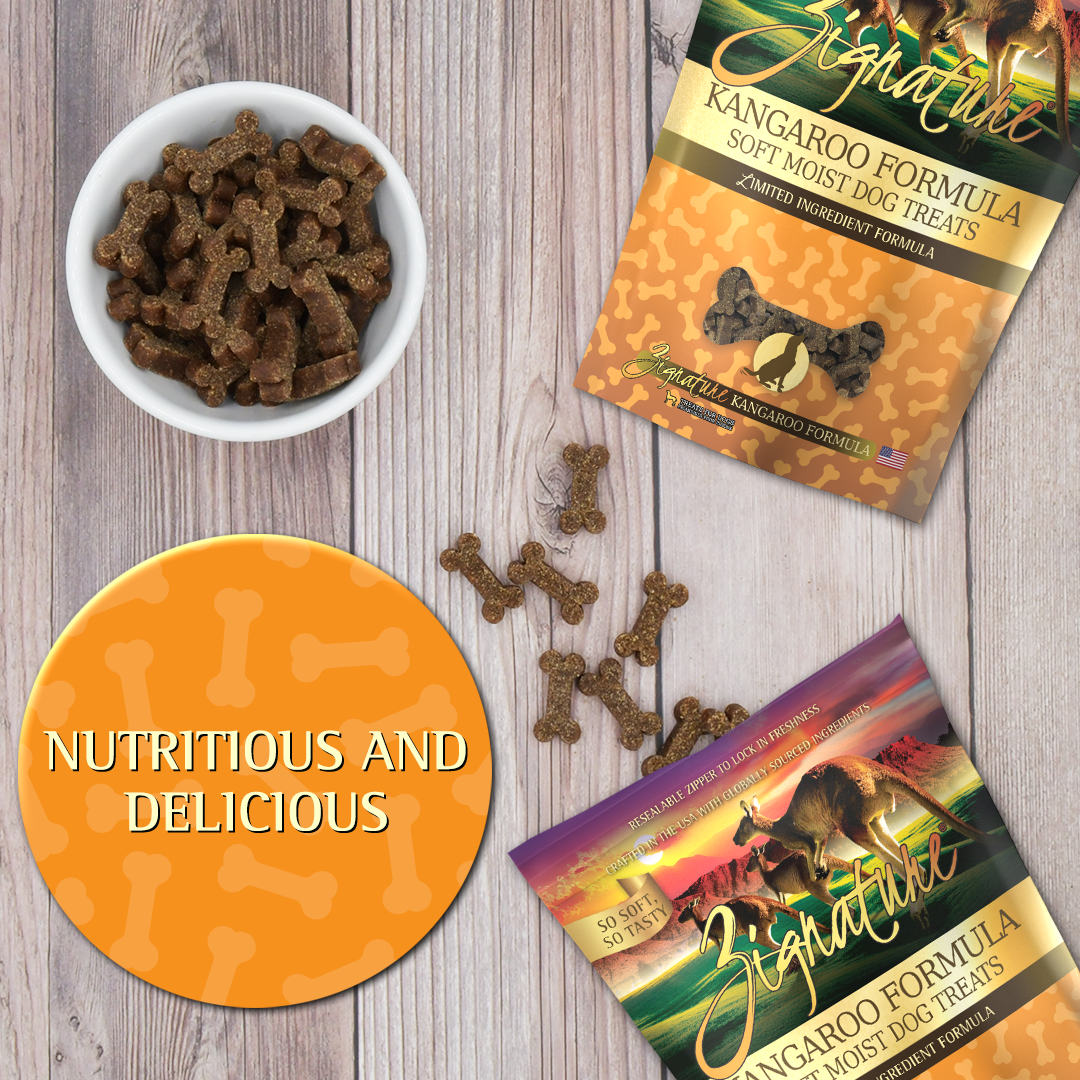 ZIGNATURE KANGAROO FORMULA SOFT MOIST TREATS FOR DOGS