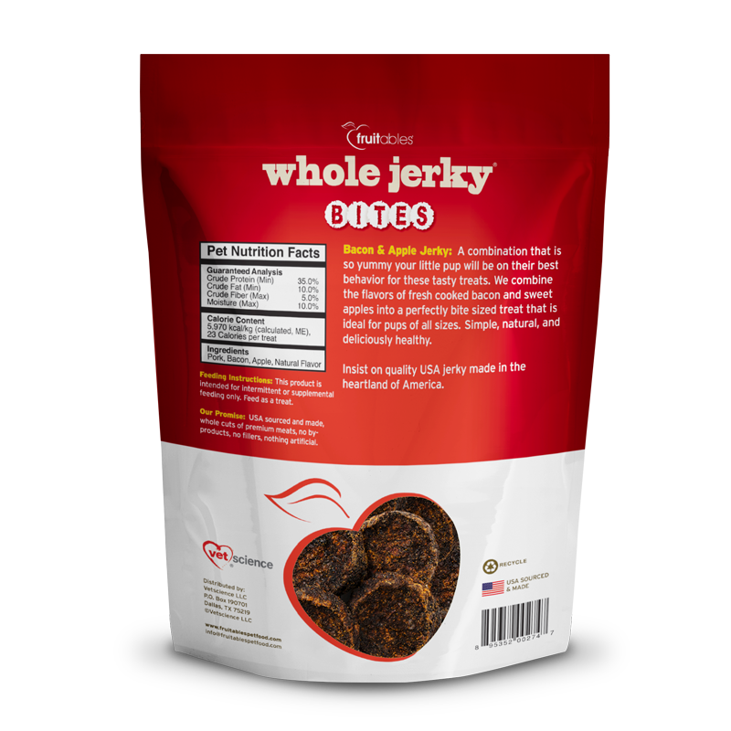 FRUITABLES WHOLE BACON & APPLE JERKY BITES