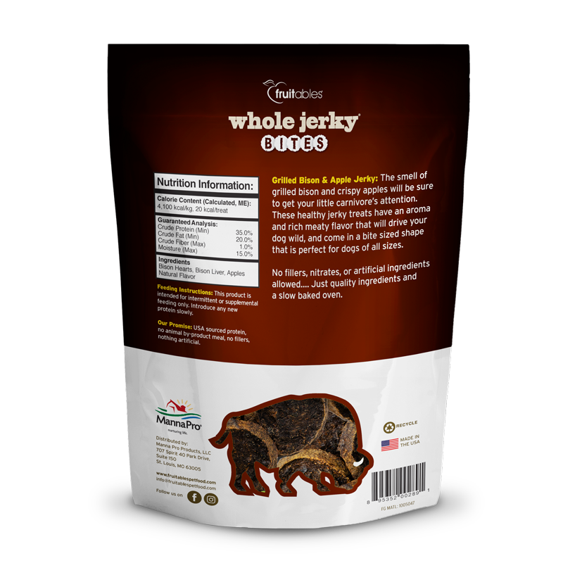 FRUITABLES WHOLE GRILLED BISON JERKY BITES