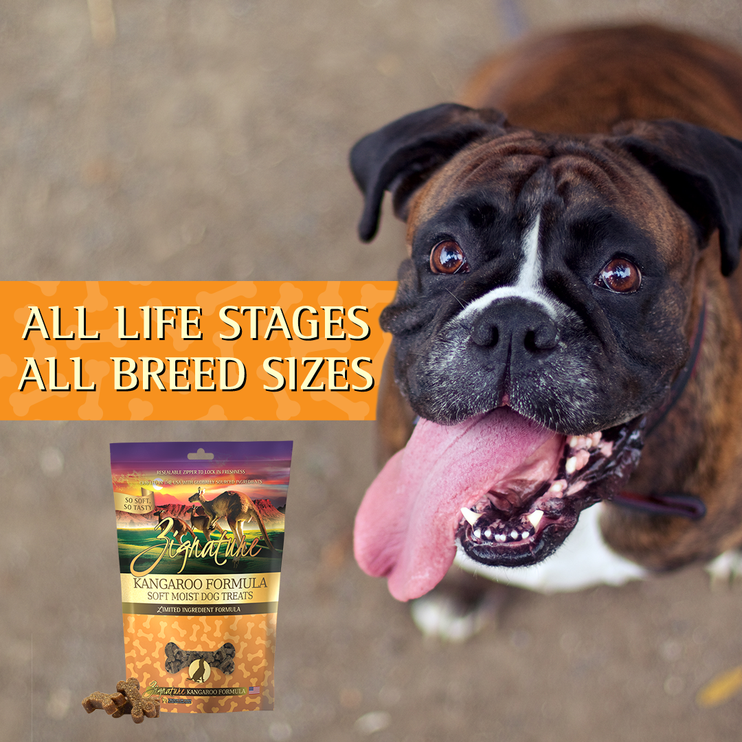 ZIGNATURE KANGAROO FORMULA SOFT MOIST TREATS FOR DOGS