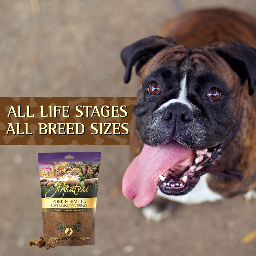 ZIGNATURE PORK FORMULA SOFT MOIST TREATS FOR DOGS