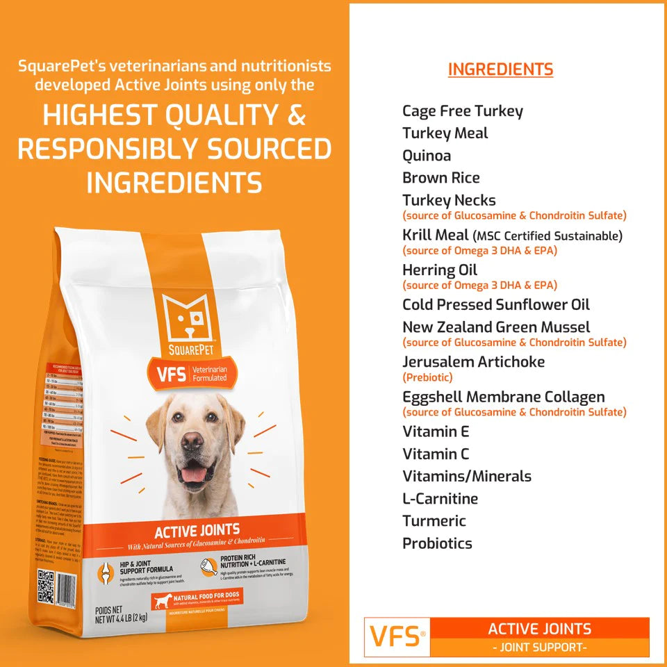 SQUARE PET VFS® ACTIVE JOINTS DRY DOG FOOD