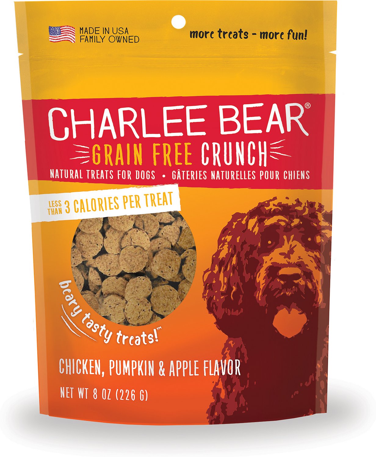 Charlee Bear Crunch Grain Free Chicken, Pumpkin& Apple 8oz