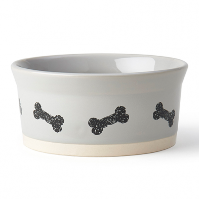 PETRAGEOUS® CLASSY BONES DOG BOWL