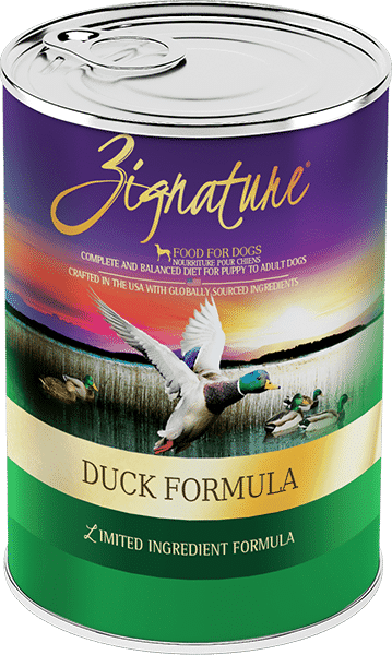 ZIGNATURE DUCK FORMULA WET DOG FOOD