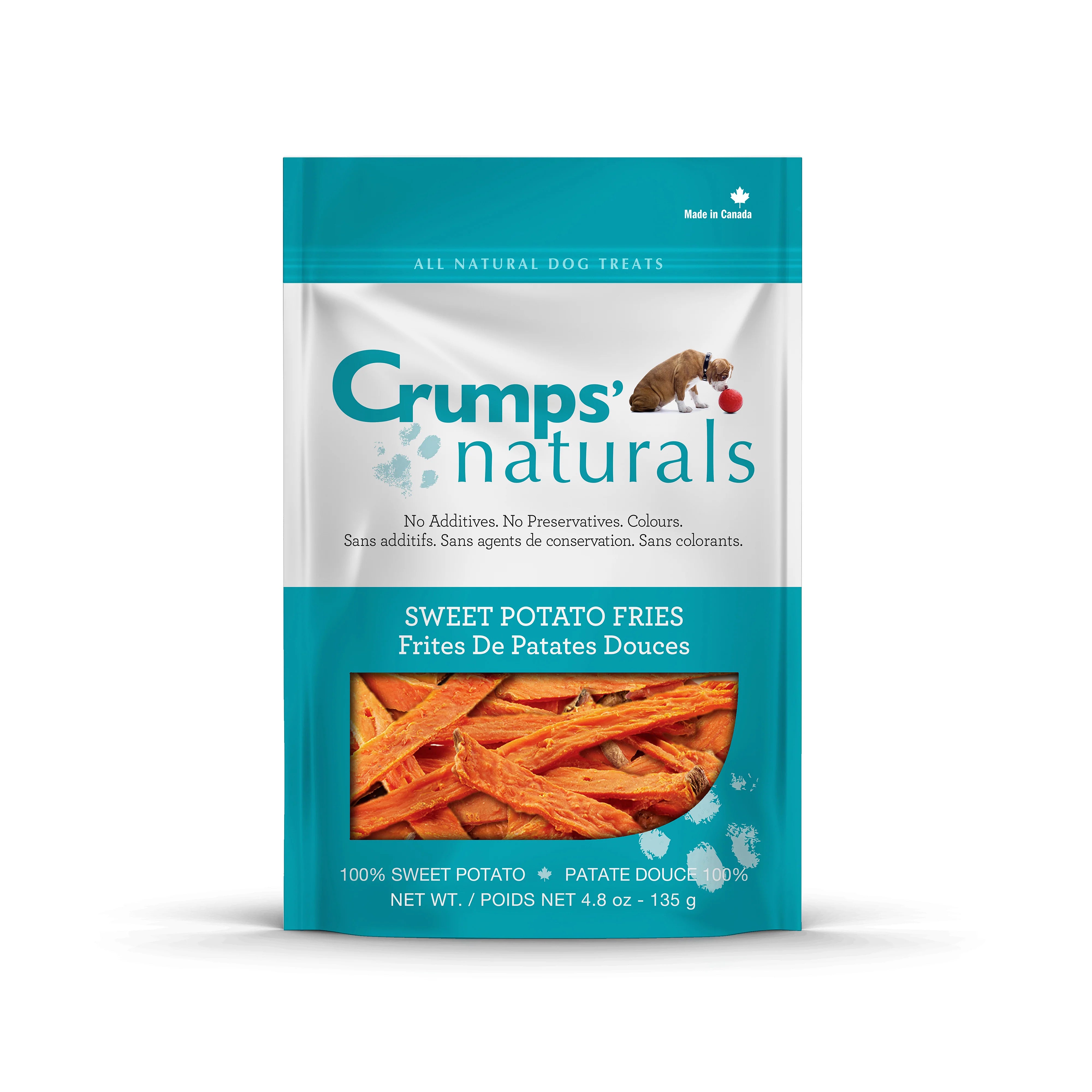 CRUMPS NATURALS SWEET POTATO FRIES DOG TREATS Bright Eyes Bushy Tails