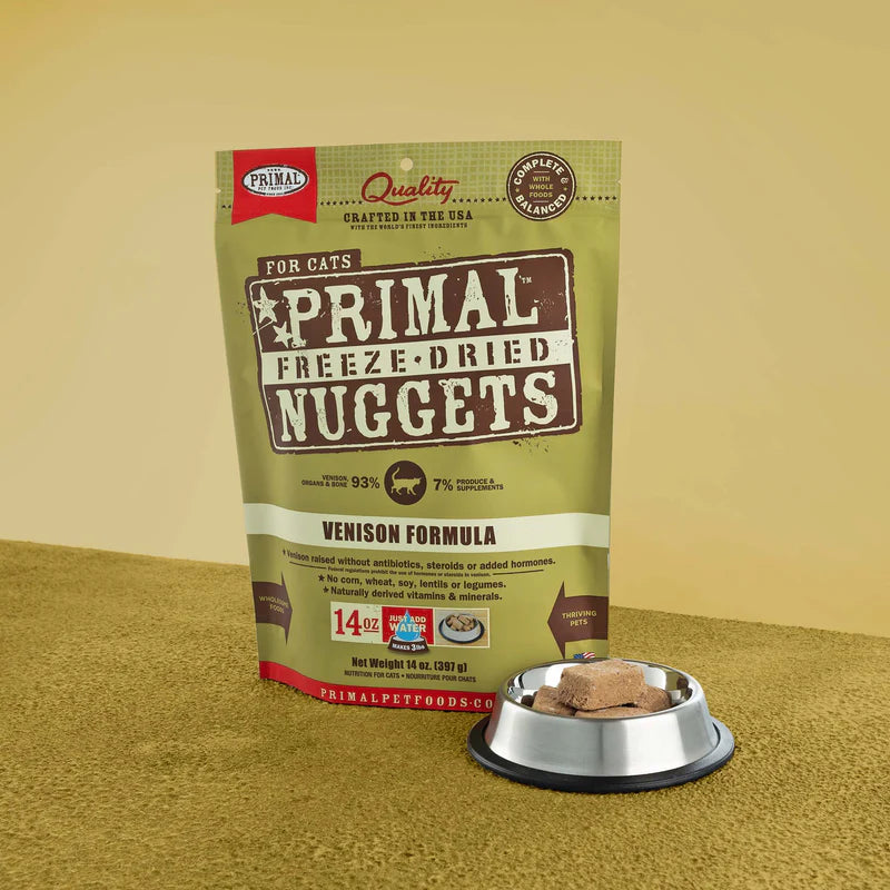 PRIMAL FELINE FREEZE-DRIED NUGGETS - VENISON