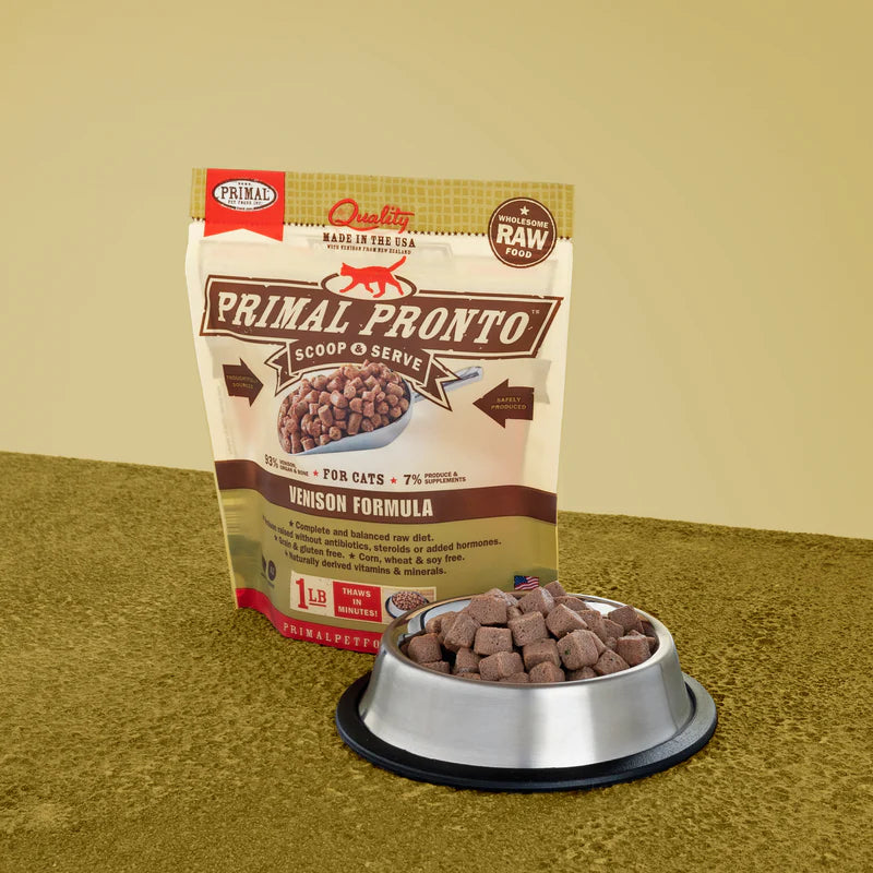 PRIMAL FELINE RAW FROZEN PRONTO - VENISON