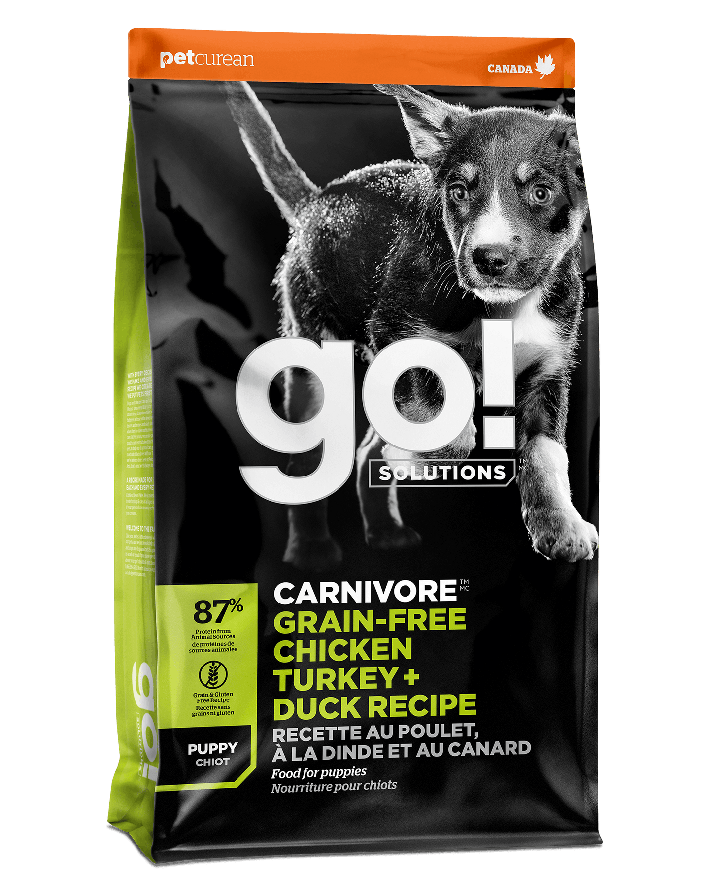 GO! SOLUTIONS CARNIVORE GRAIN-FREE CHICKEN, TURKEY + DUCK PUPPY RECIPE FOR DOGS