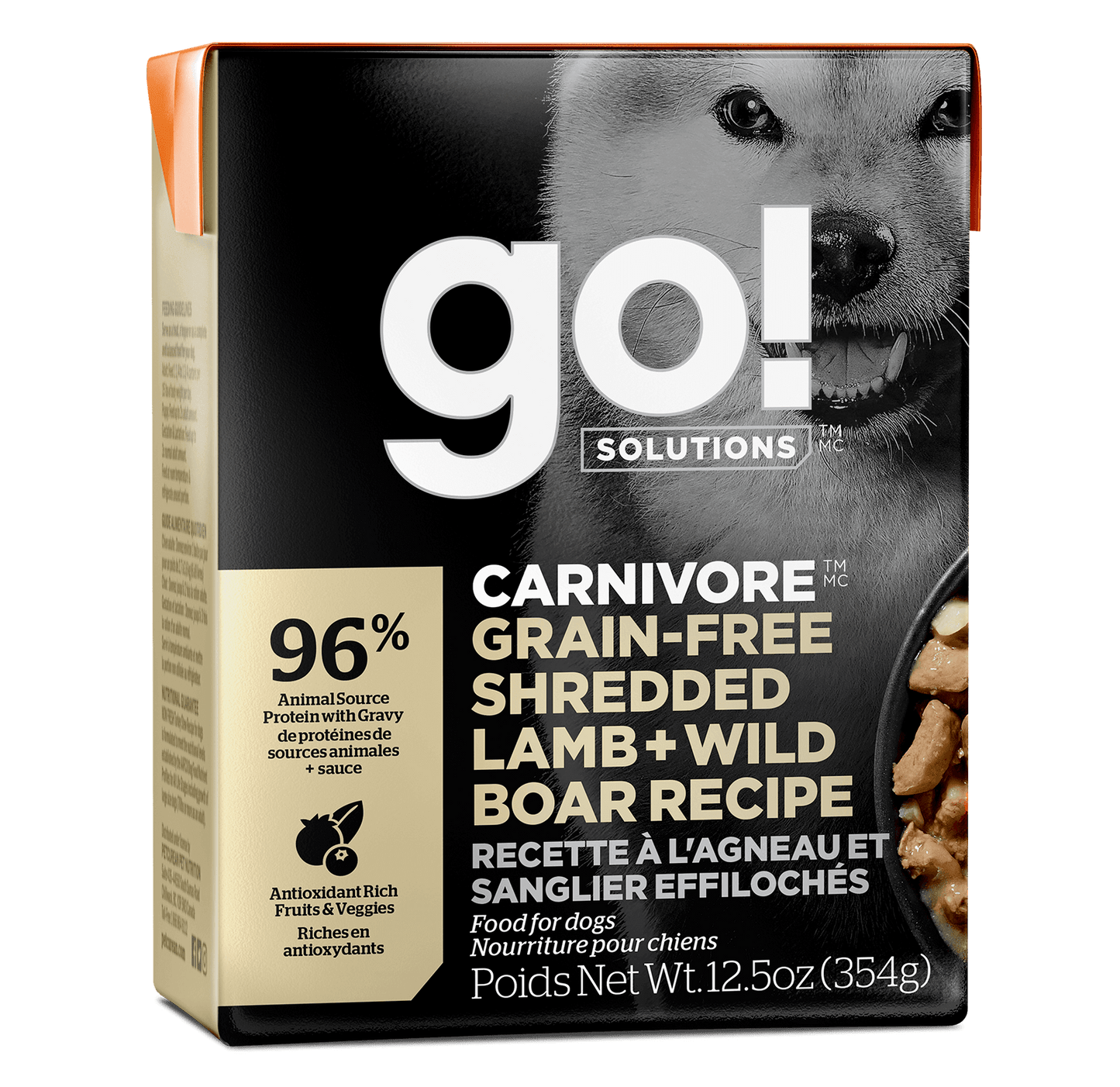 GO! SOLUTIONS GRAIN-FREE SHREDDED LAMB + WILD BOAR RECIPE FOR DOGS