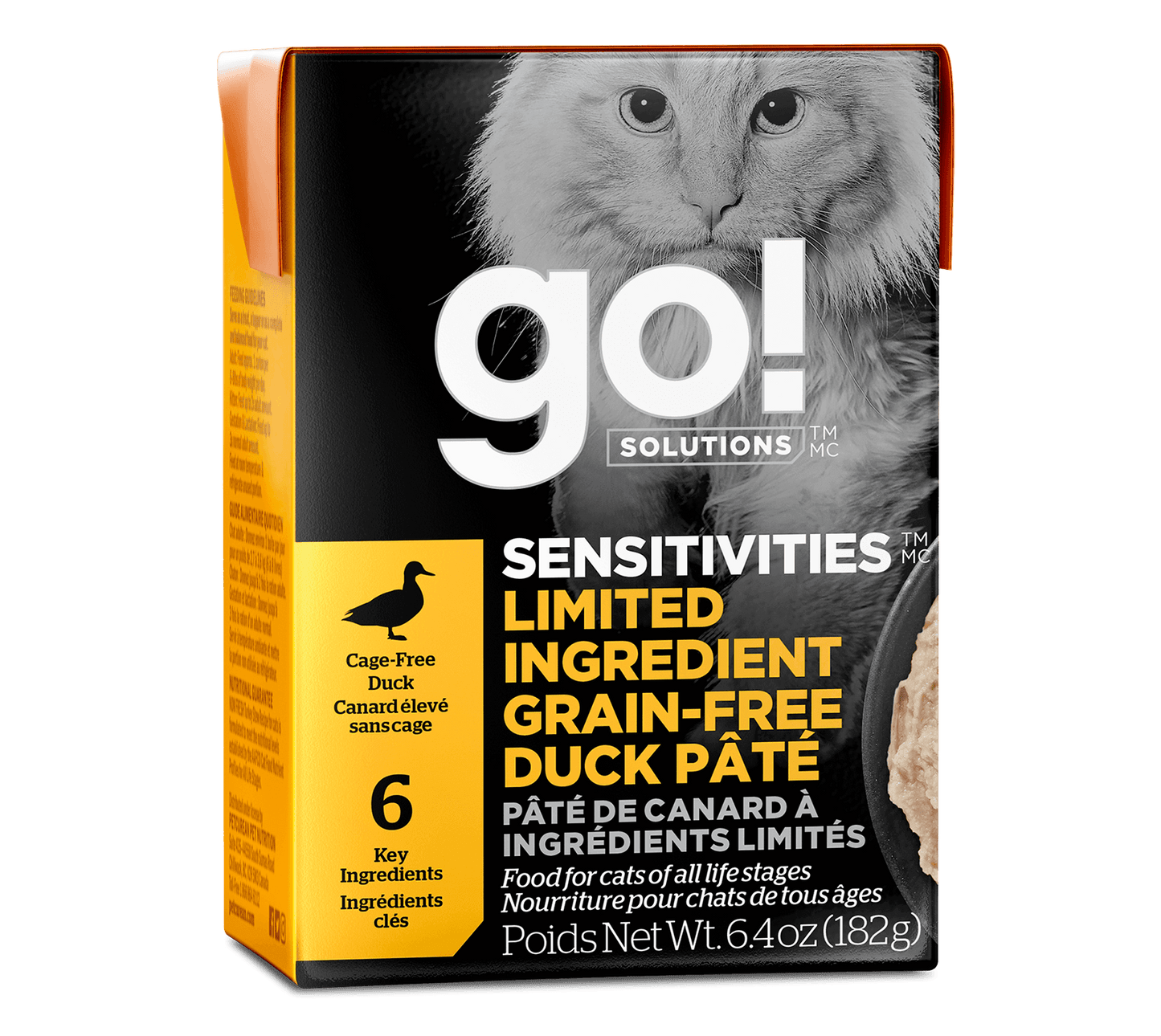 GO! SOLUTIONS SENSITIVITIES  LIMITED INGREDIENT GRAIN-FREE DUCK PÂTÉ FOR CATS