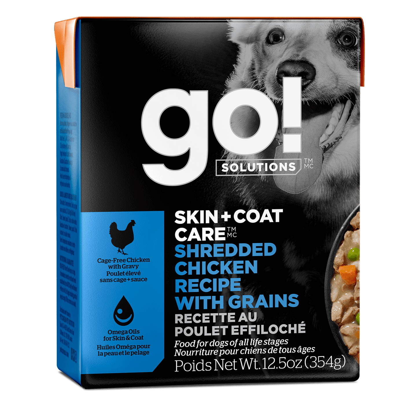 GO! SOLUTIONS SKIN + COAT CARE SHREDDED CHICKEN RECIPE WITH GRAINS FOR DOGS