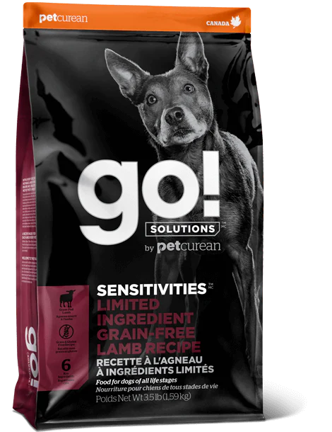 GO! SOLUTIONS SENSITIVITIES LIMITED INGREDIENT GRAIN-FREE LAMB RECIPE DOG FOOD