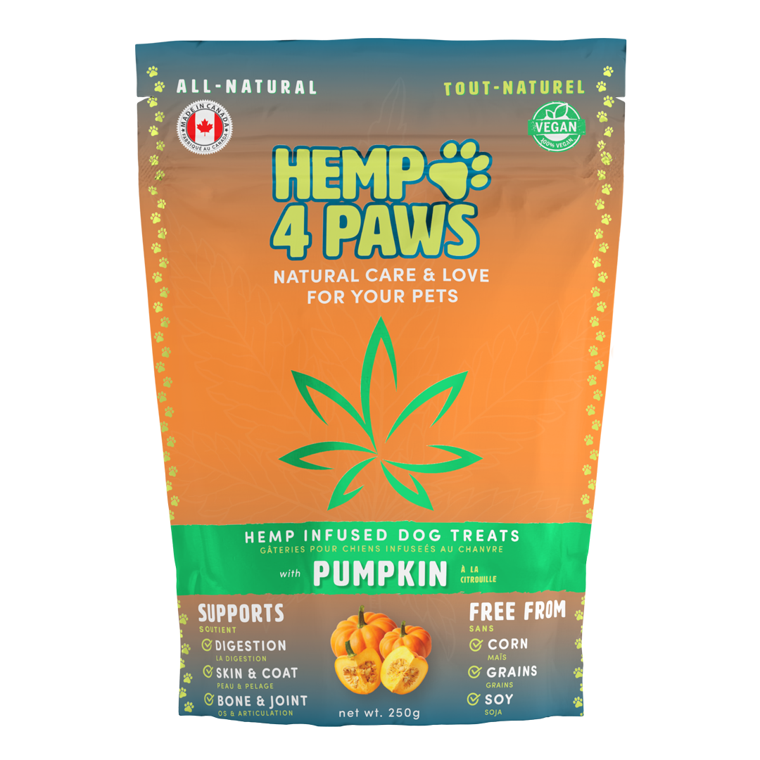 HEMP 4 TAILS DOG TREATS - PUMPKIN