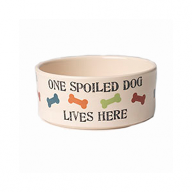 PETRAGEOUS® ONE SPOILED PET DOG DISH 5.5 CUPS
