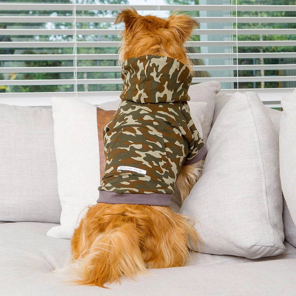 SHARPER BARKER FRENCH TERRY HOODIES RILEY : GREEN CAMO