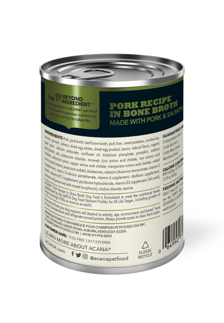 ACANA PREMIUM CHUNKS PORK RECIPE IN BONE BROTH