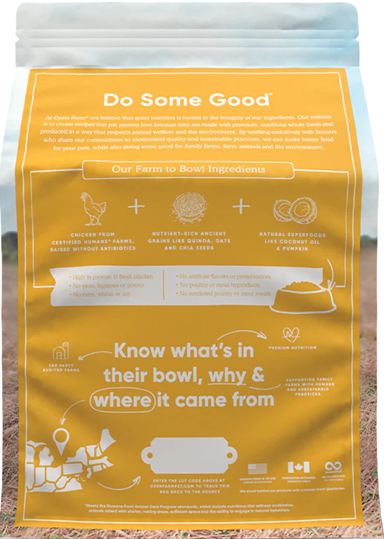 OPEN FARM® HARVEST CHICKEN & ANCIENT GRAINS DRY DOG