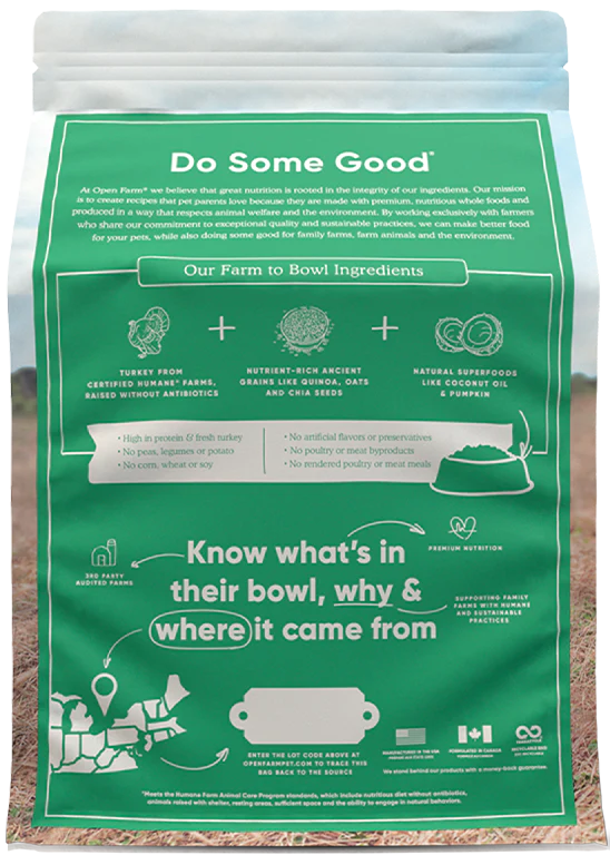 OPEN FARM® HOMESTEAD TURKEY & ANCIENT GRAINS DRY DOG FOOD