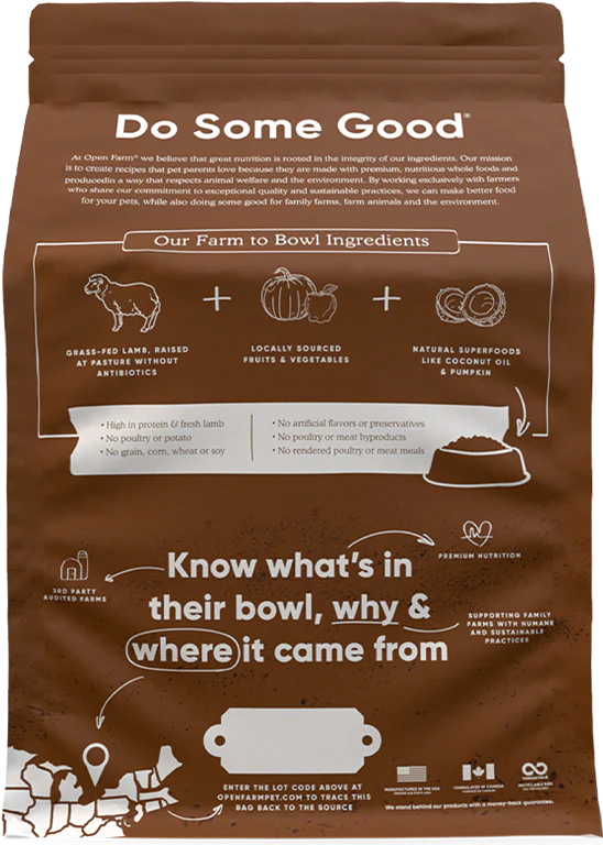 OPEN FARM® PASTURE-RAISED LAMB DRY DOG FOOD