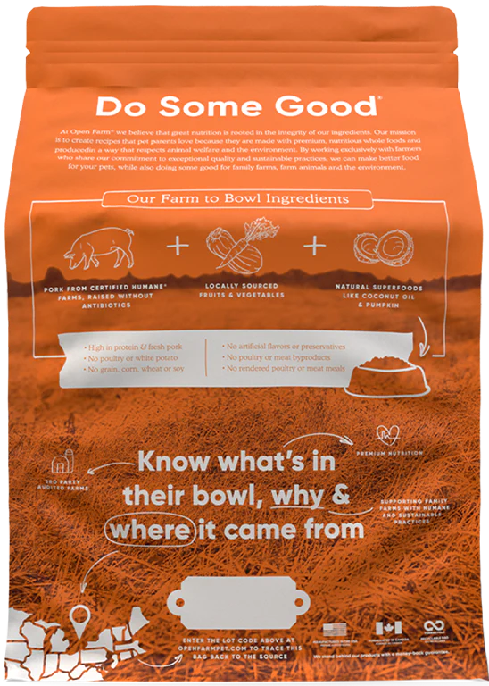 OPEN FARM® FARMER'S TABLE PORK DRY DOG