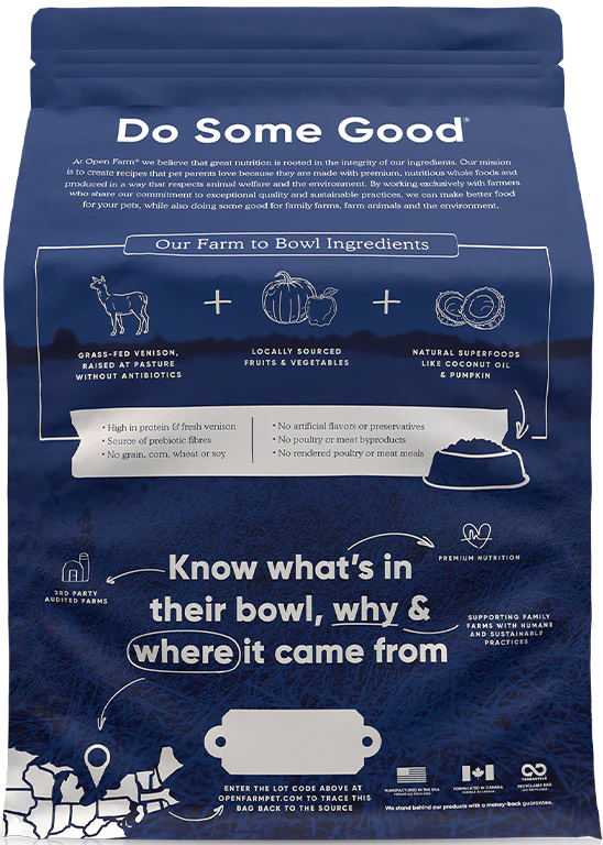 OPEN FARM® NEW ZEALAND VENISON DRY DOG FOOD