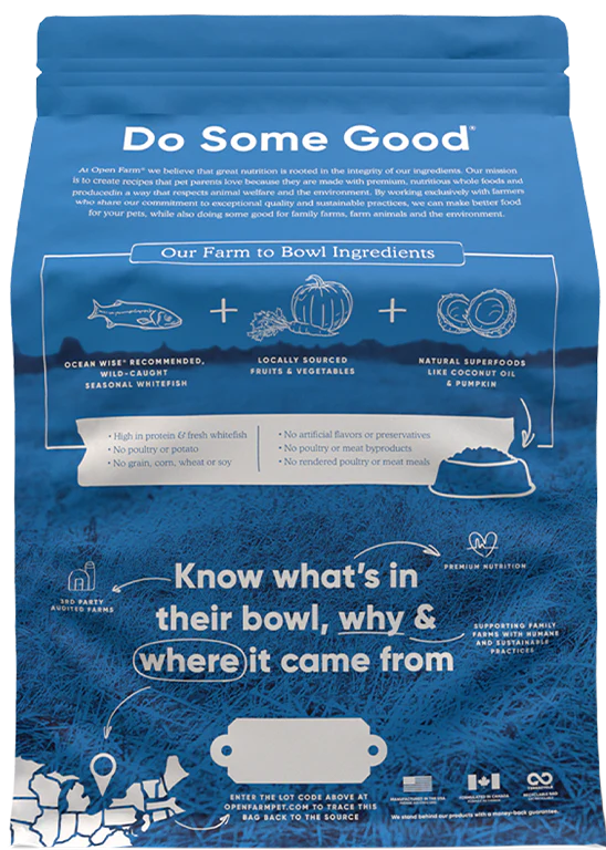 OPEN FARM® WHITEFISH RECIPE DRY DOG FOOD