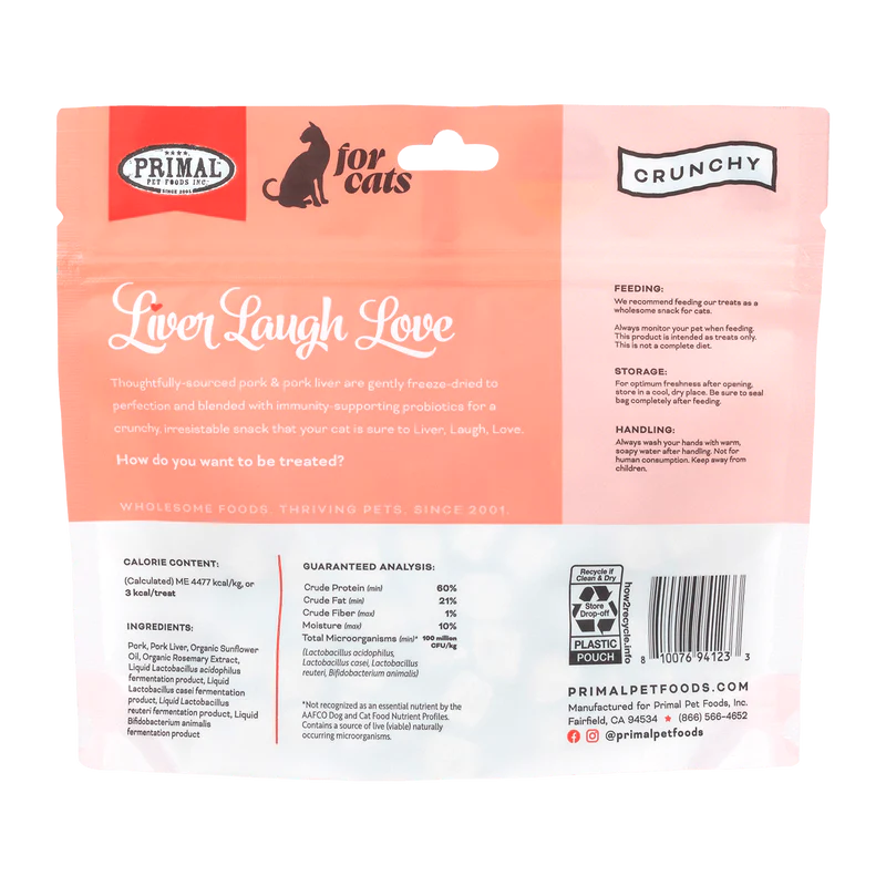 PRIMAL FREEZE-DREID CAT TREAT - PORK