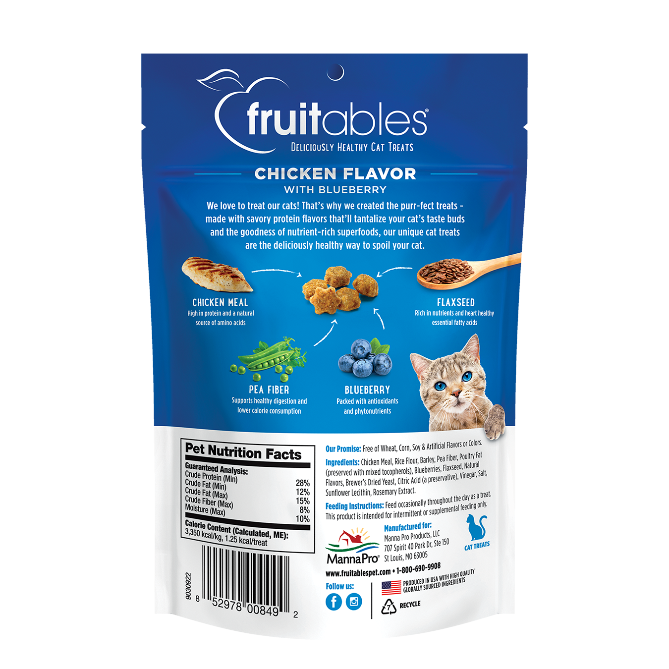 FRUITABLES CHICKEN & BLUEBERRY CAT TREATS