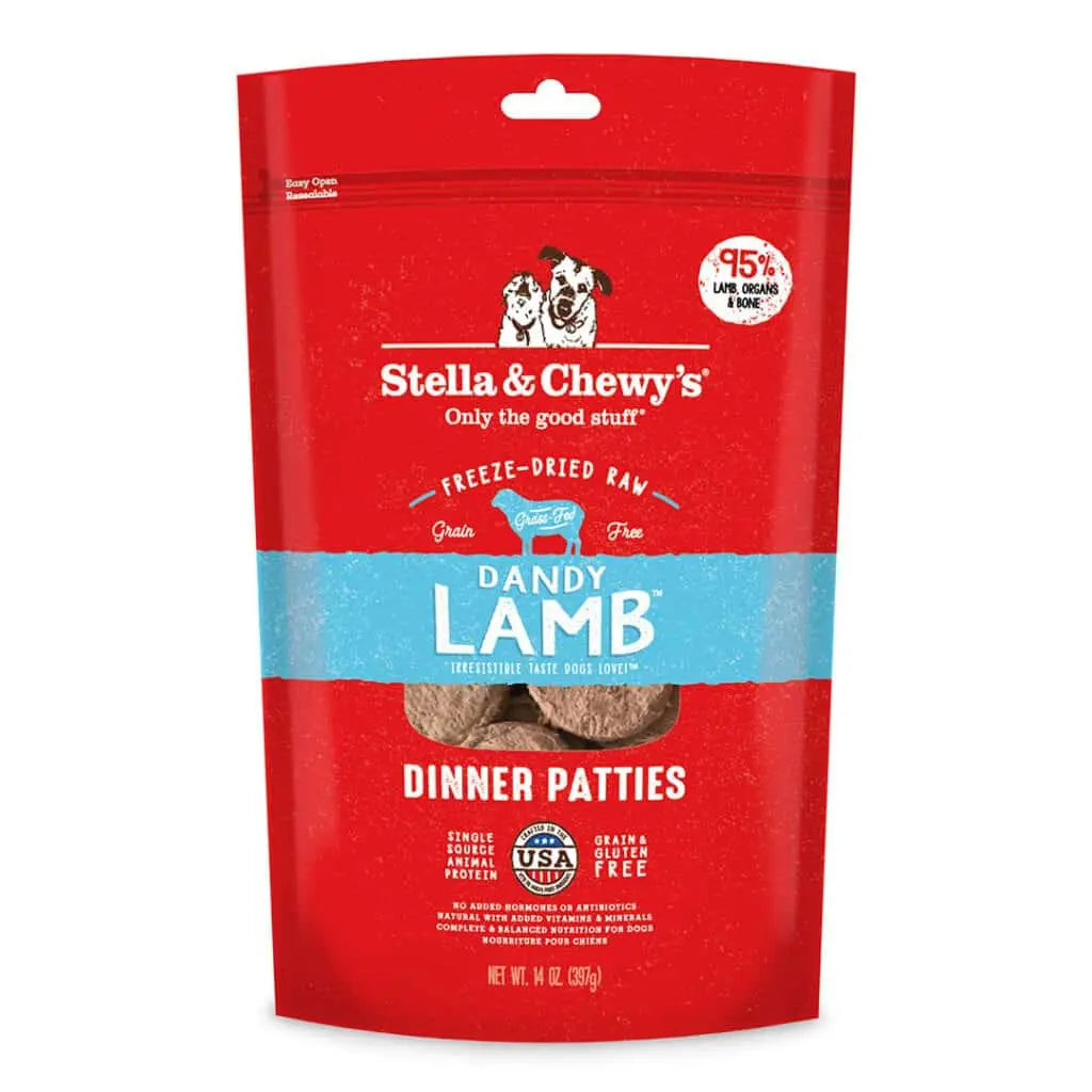 STELLA CHEWY S ABSOLUTELY LAMB DINNER PATTIES FREEZE DRIED RAW