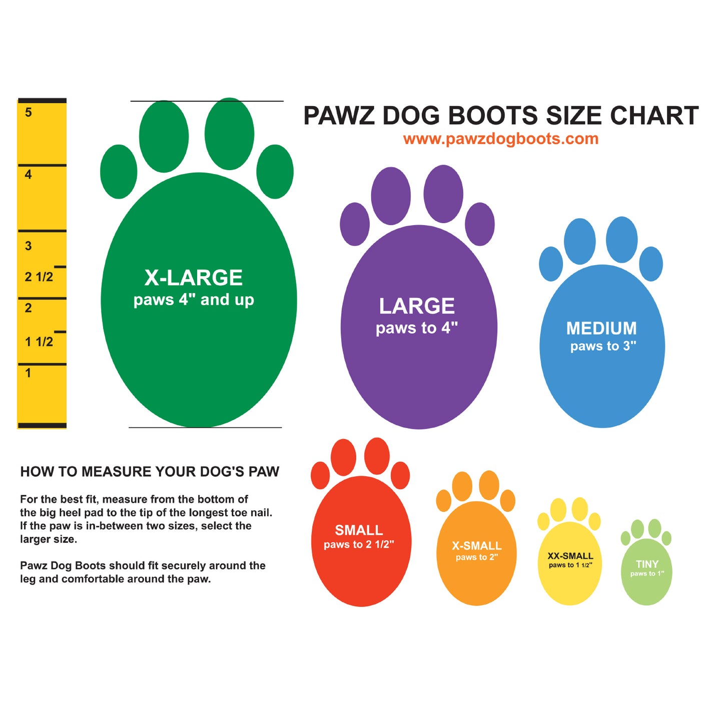 PAWZ RUBBER DOG BOOTS