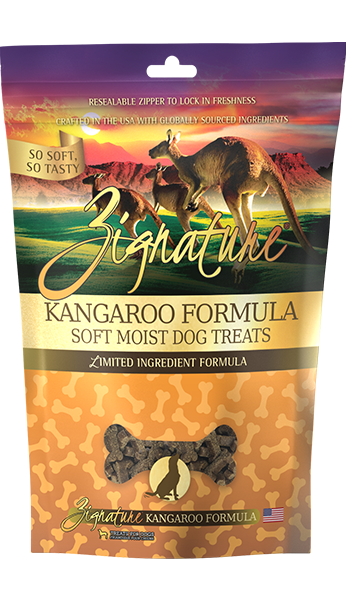 ZIGNATURE KANGAROO FORMULA SOFT MOIST TREATS FOR DOGS
