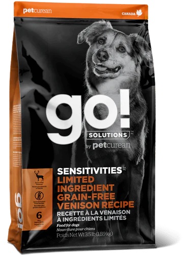 GO! SOLUTIONS SENSITIVITIES LIMITED INGREDIENT GRAIN-FREE VENISON RECIPE DOG FOOD