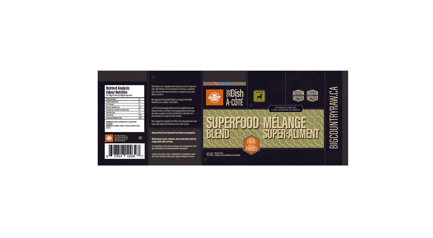 BIG COUNTRY RAW SIDE DISHES - SUPERFOOD GREEN BLEND