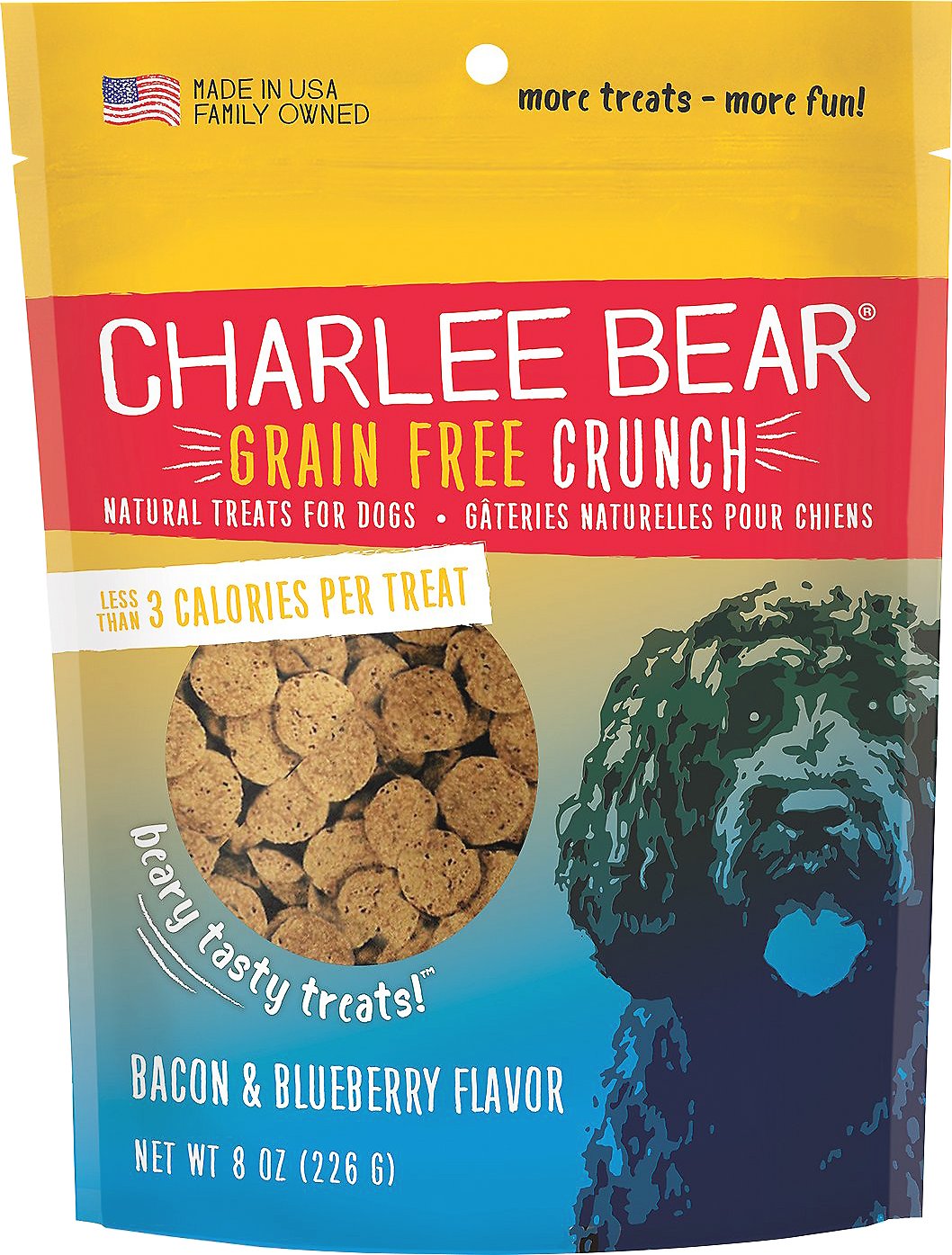 Charlee Bear Crunch Grain Free Bacon & Blueberry 8oz