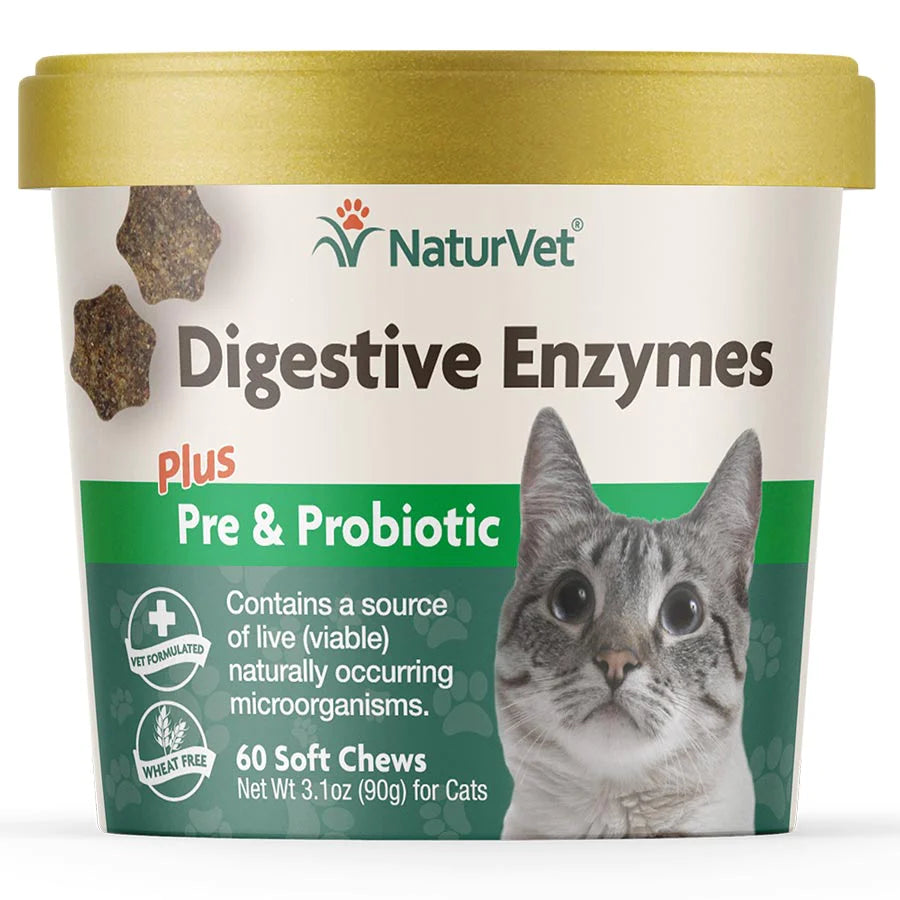 Naturvet digestive enzymes plus pre best sale and probiotic
