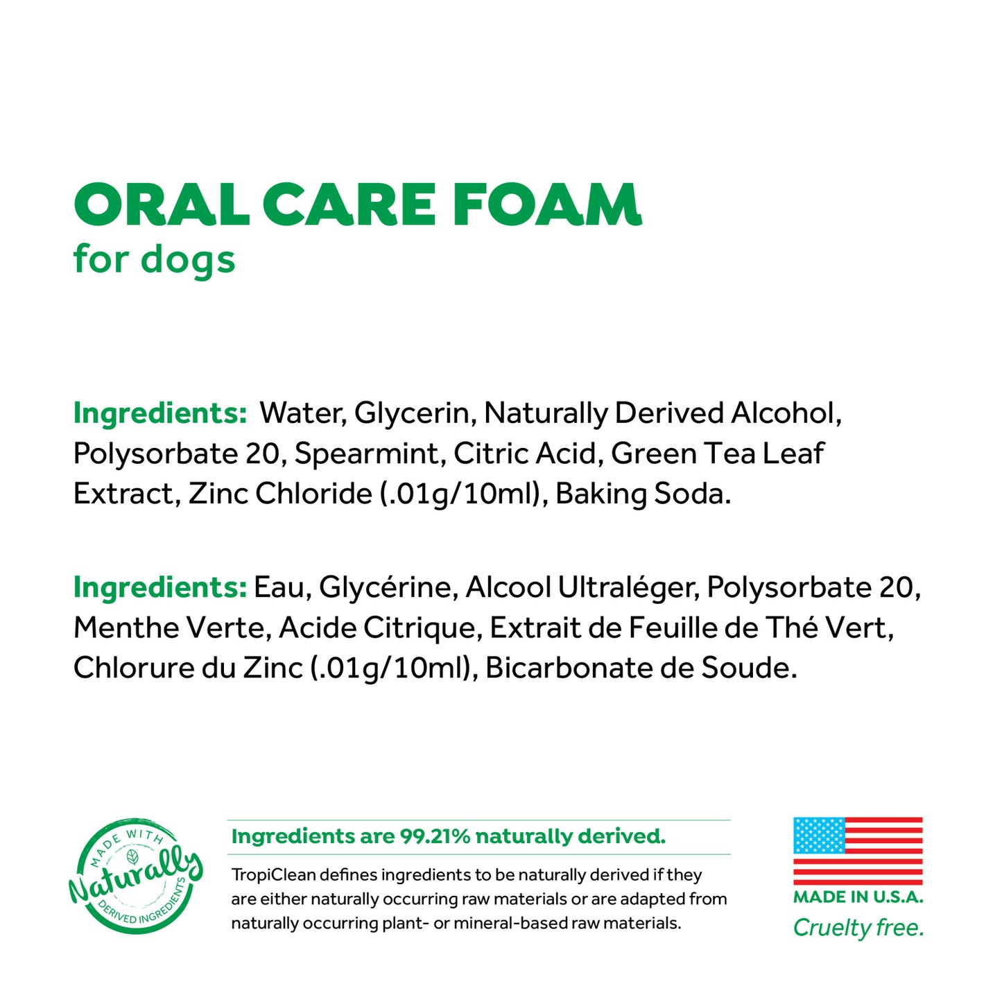 TROPICLEAN FRESH BREATH ORAL CARE FOAM