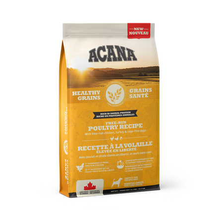 ACANA HEALTHY GRAINS FREE RUN POULTRY RECIPE DRY FOOD