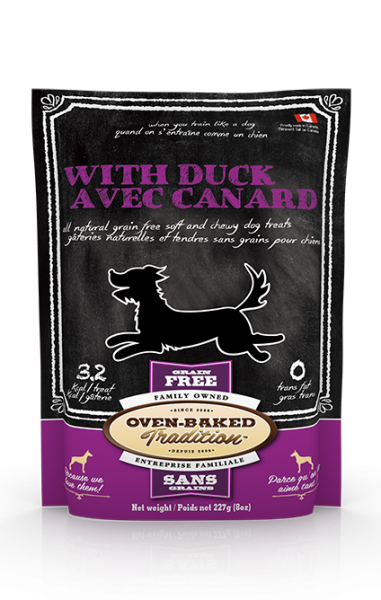 OVEN BAKED TRADITION DOG TREAT ALL NATURAL SOFT & CHEWY GRAIN-FREE TREATS FOR DOGS – DUCK