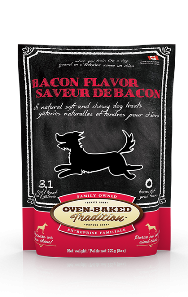 OVEN BAKED TRADITION DOG TREAT ALL NATURAL TREATS FOR DOGS – BACON