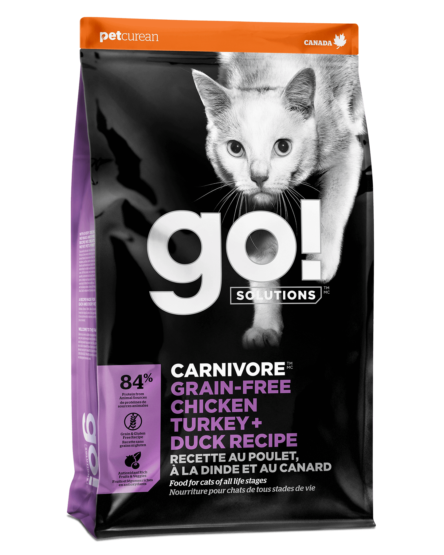GO! SOLUTIONS CARNIVORE GRAIN-FREE CHICKEN, TURKEY + DUCK RECIPE CAT FOOD