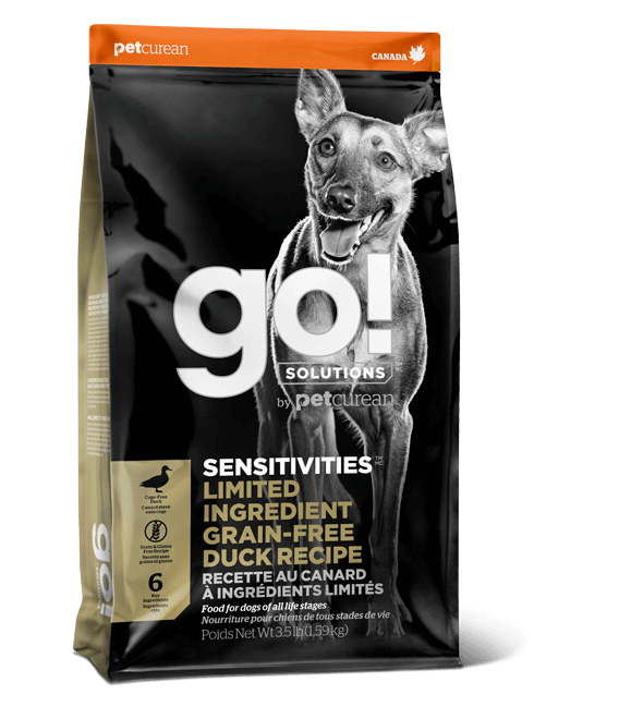 GO! SOLUTIONS SENSITIVITIES LIMITED INGREDIENT GRAIN-FREE DUCK RECIPE DOG FOOD