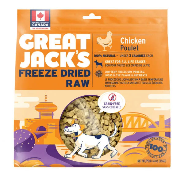 GREAT JACK'S FREEZE DRIED RAW DOG TREATS - CHICKEN