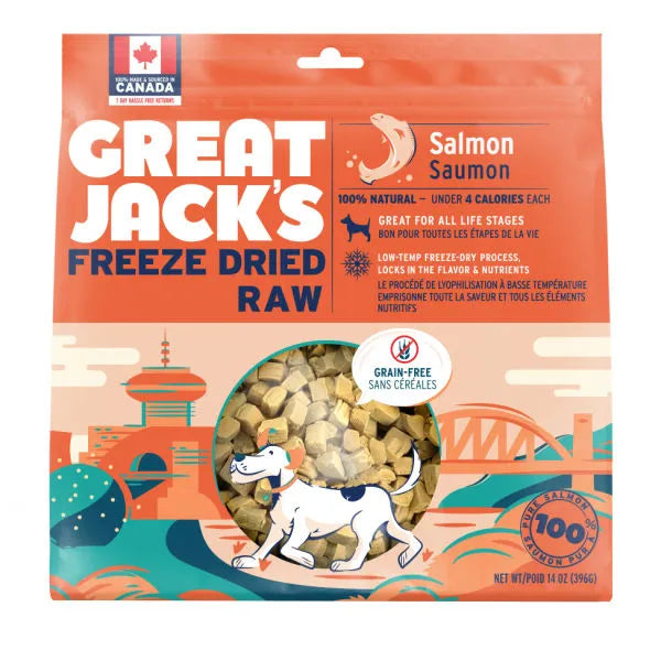 GREAT JACK'S FREEZE DRIED RAW DOG TREATS - SALMON