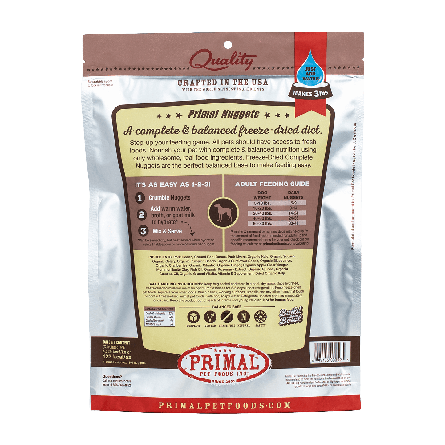 PRIMAL FREEZE-DRIED NUGGETS : PORK