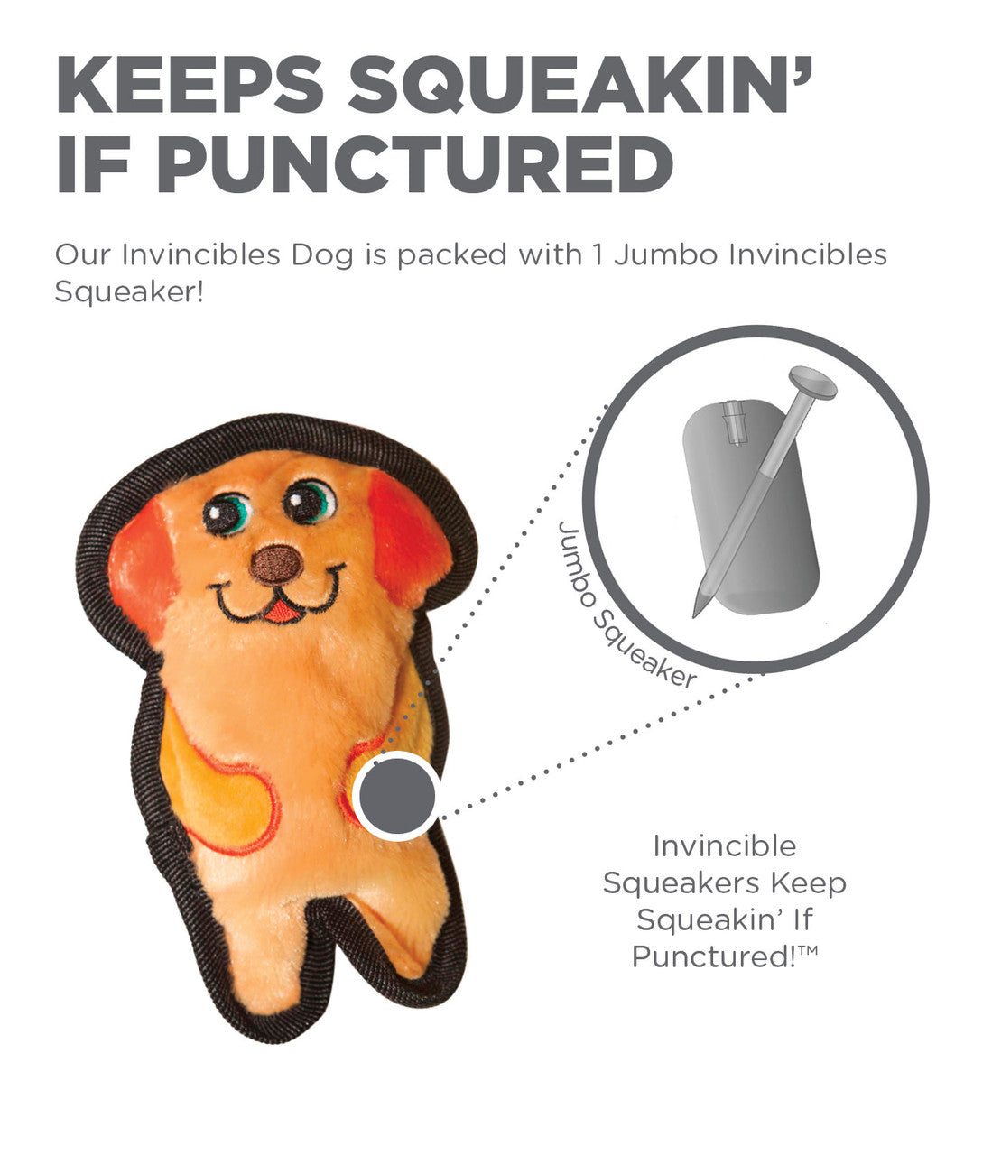OUTWARD HOUND INVINCIBLE MINI DOG TOY
