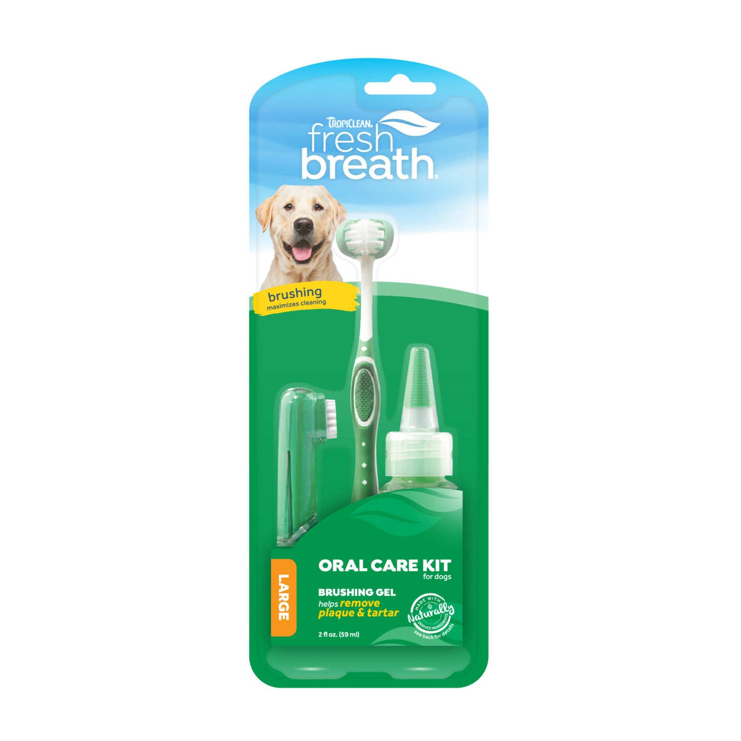 TROPICLEAN FRESH BREATH ORAL CARE KIT FOR LARGE DOGS
